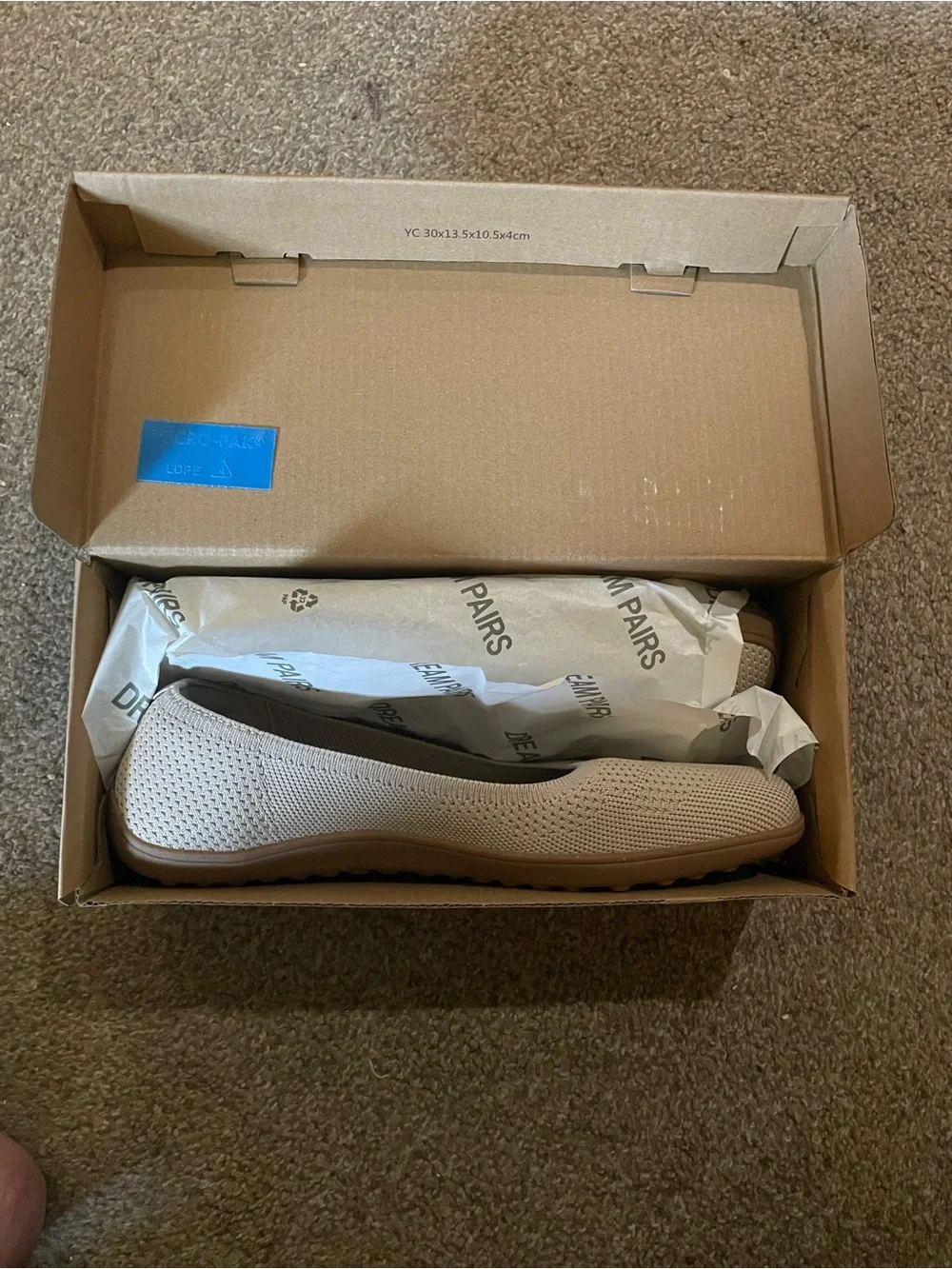 Dream Pairs Ballet Flats Women’s Size 11 - Nude Beige Wide Toe Arch Support
